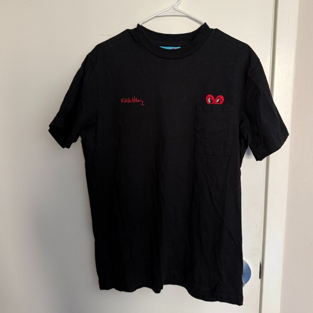 Keith Haring x Shoe Palace Short Sleeve Black Pocket Tee Shirt
